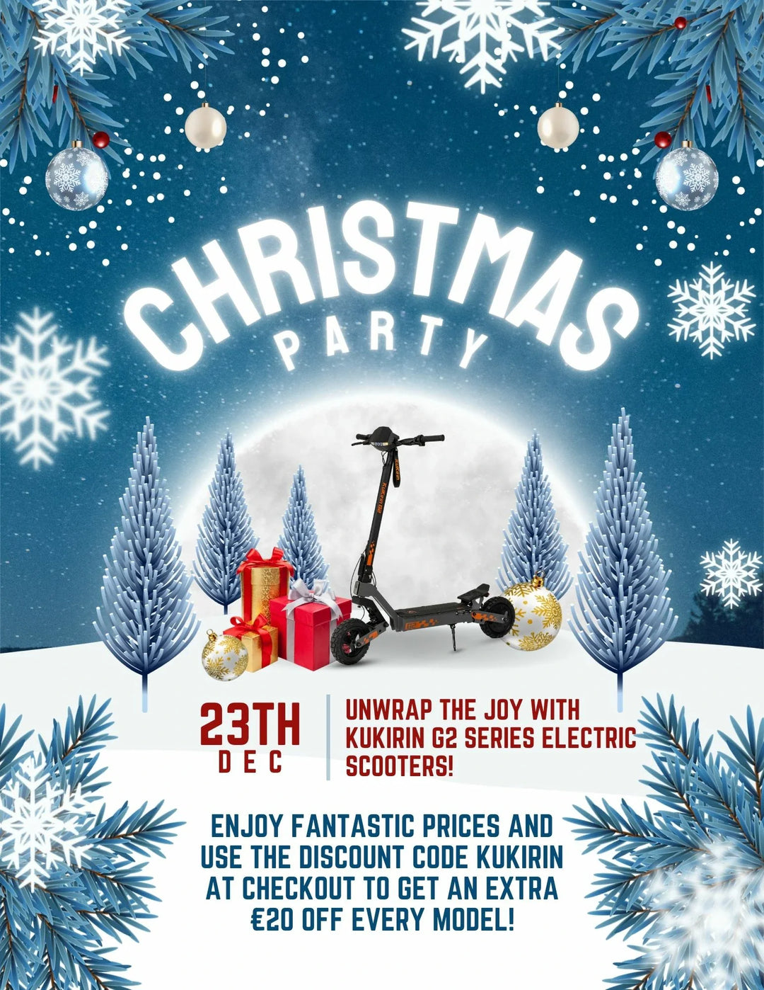 Offre spéciale Noël : Découvrez la joie avec les trottinettes électriques KuKirin série G2 ! 🛴🎄